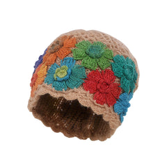 CORIRESHA Womens Boho Crochet Flower Beanie Handmade Cotton Hollow Out Y2k Summer Hat
